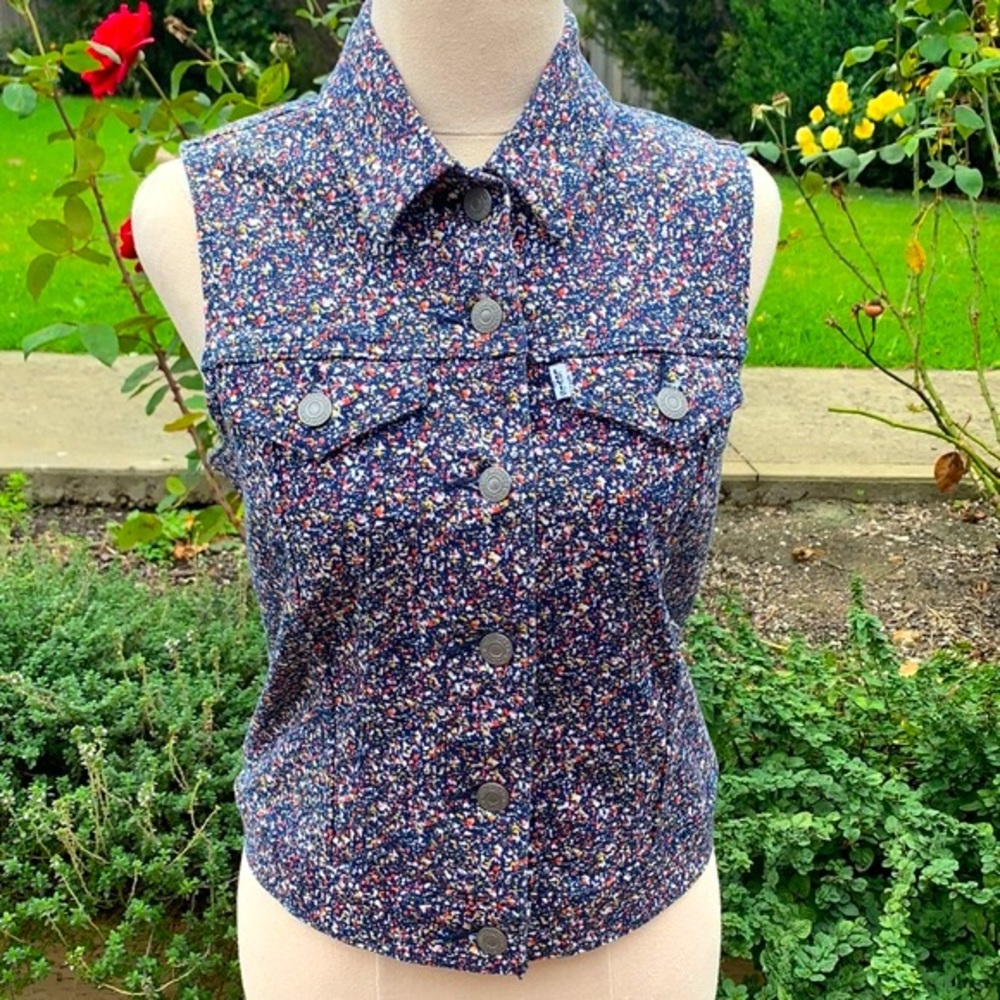 LEVI’S | Speckle print button up vest - Picture 1 of 9